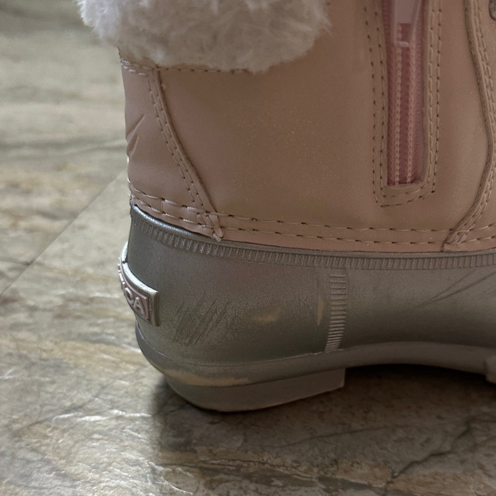 Kids Pink and Silver Nautica Duck Boots - Picture 6 of 8